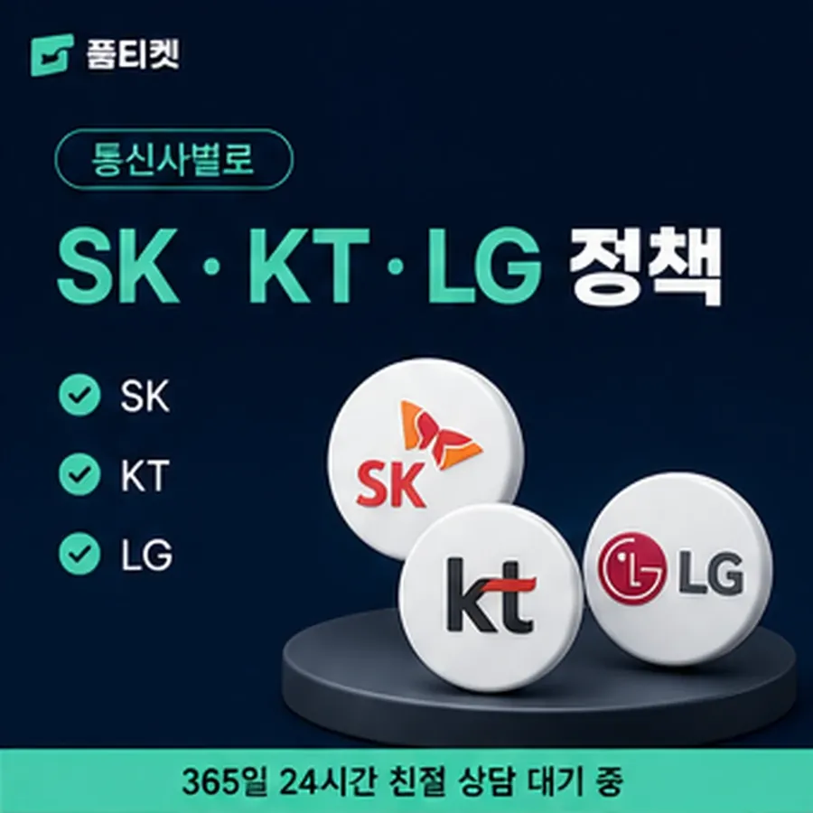 품티켓 휴대폰 회선의 소액결제 한도 일회 한도 보는 곳 안내 이미지